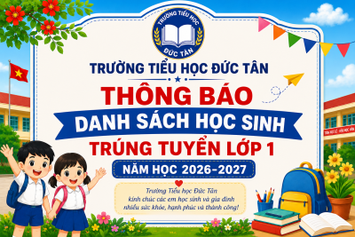DANH SÁCH TRÚNG TUYỂN VÀO LỚP 1 – NĂM HỌC 2026-2027